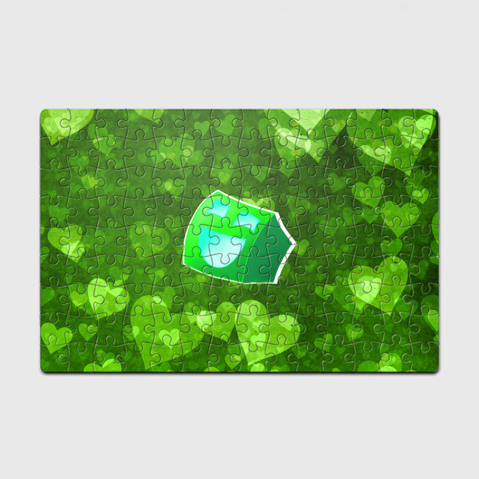 Головоломка Пазл магнитный 126 элементов Geometry Dash | Green Love (Z) фото