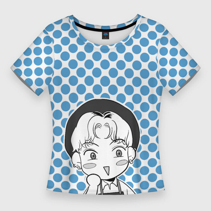 Женская футболка 3D Slim О Чан У хихикает (чиби) фото