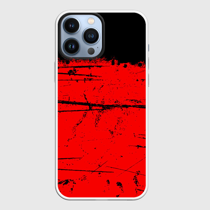 Чехол для iPhone 13 Pro Max КРАСНЫЙ ГРАНЖ | RED GRUNGE фото