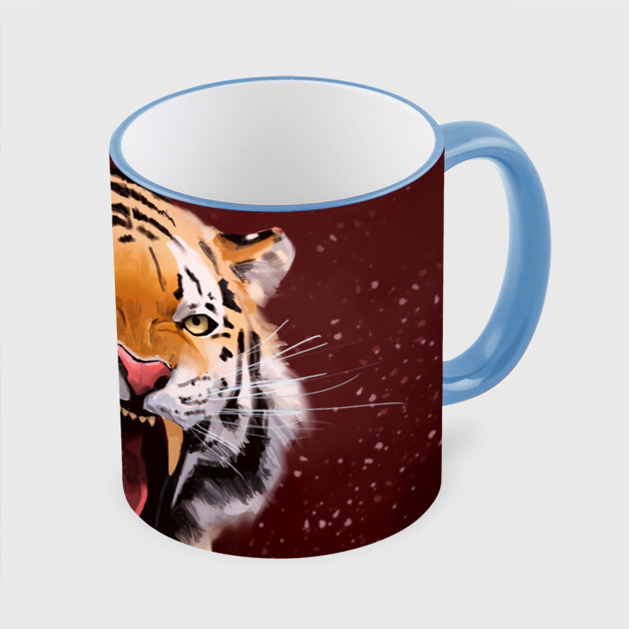Кружка с полной запечаткой Тигр красавчик сердится фото