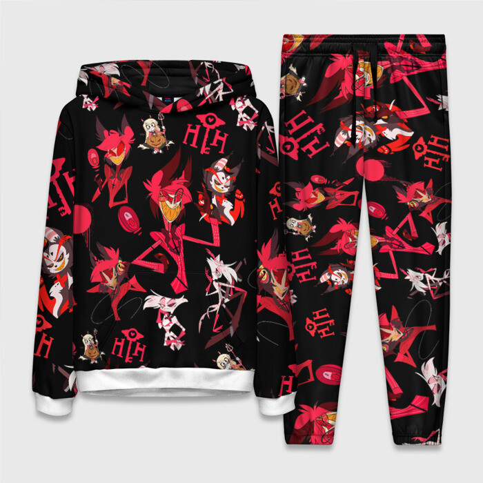 Женский костюм 3D (с толстовкой) ОТЕЛЬ ХАЗБИН, ПЕРСОНАЖИ МУЛЬТФИЛЬМА фото