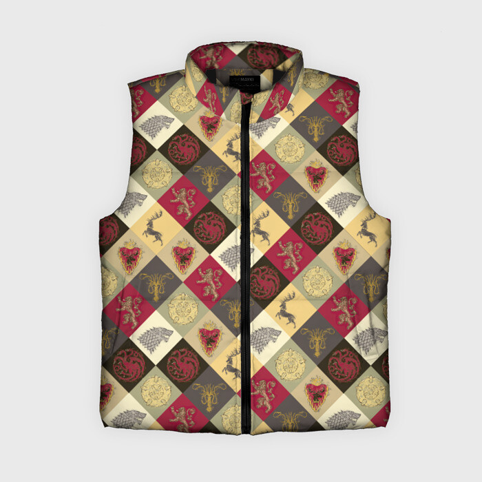 Женский жилет утепленный 3D Multicolor Sigil Pattern фото