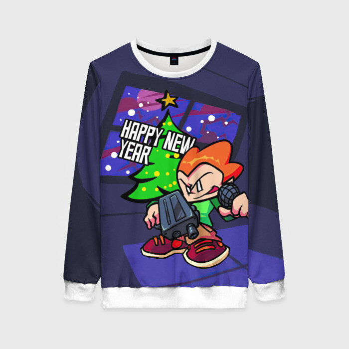 Женский свитшот 3D Новогодний Пико фото