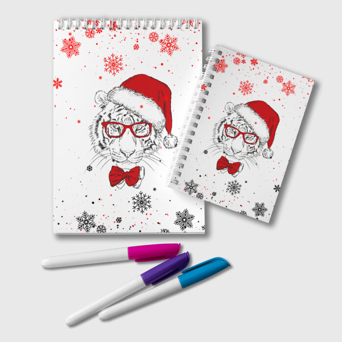 Блокнот НОВОГОДНИЙ БЕЛЫЙ ТИГР 2022 | WHITE TIGER фото