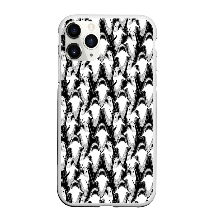 Чехол для iPhone 11 Pro матовый Хищные Рыбы фото