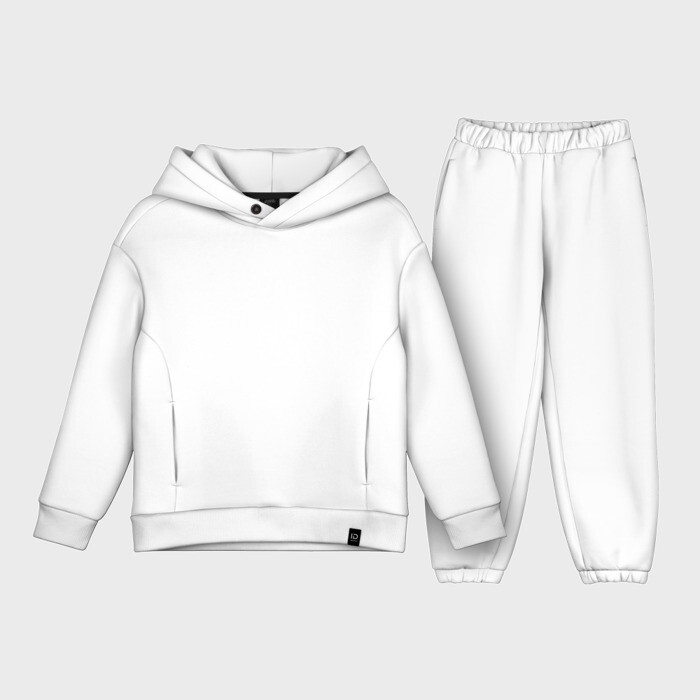 Детский костюм хлопок Oversize Я живу в Онеге white III фото
