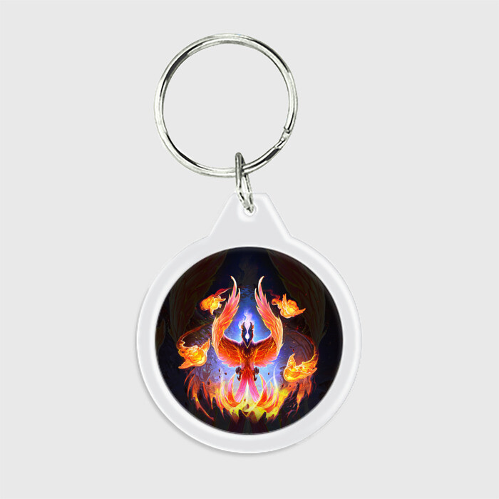 Брелок круглый DOTA 2 ФЕНИКС фото