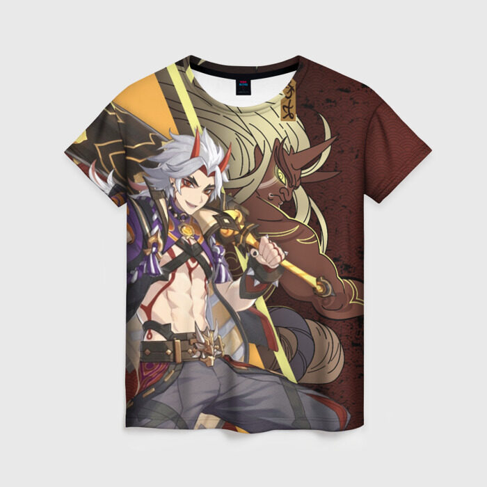 Женская футболка 3D ДЕМОН | АРАТАКИ ИТТО фото