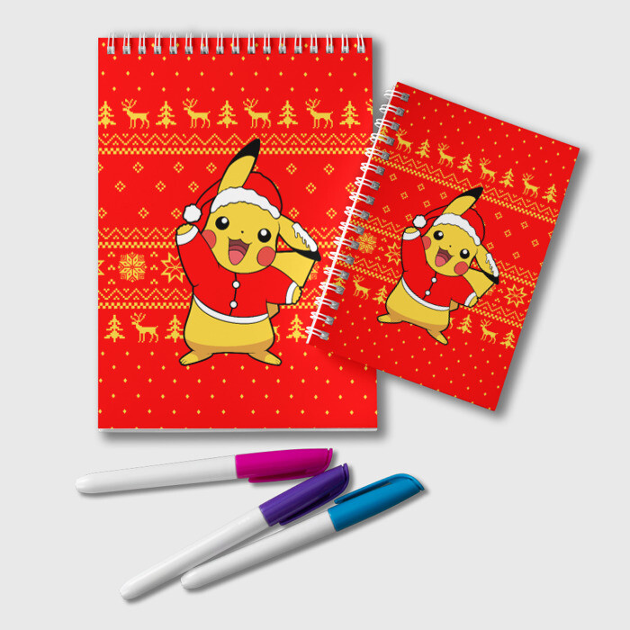 Блокнот СВИТЕР ПИКАЧУ НОВЫЙ ГОД 2022 фото