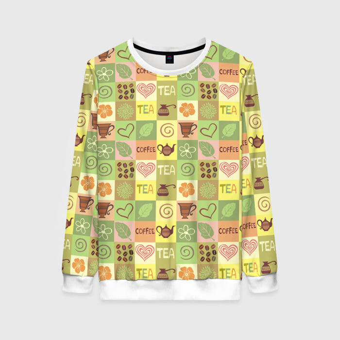 Женский свитшот 3D Чай и Кофе фото