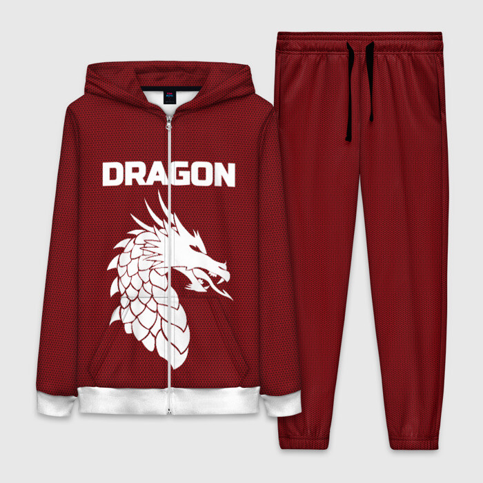 Женский костюм 3D WHITE_DRAGON фото