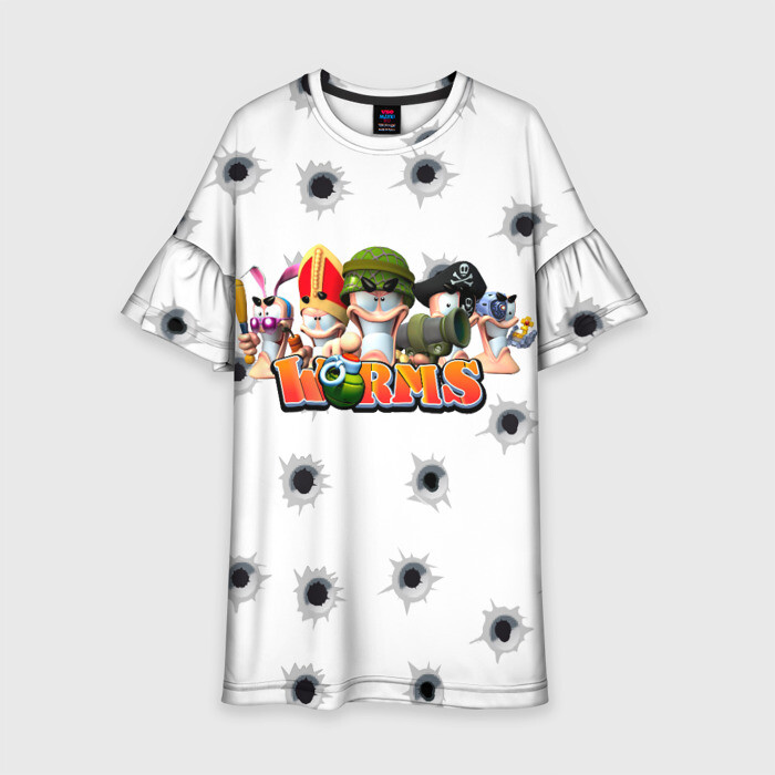 Детское платье 3D worms червяки фото