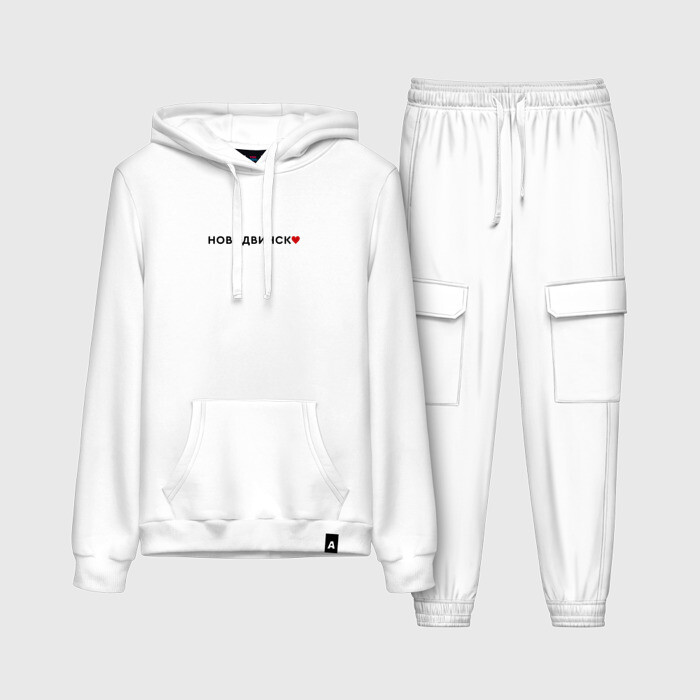 Женский костюм хлопок (с толстовкой) Новодвинск love black IV фото