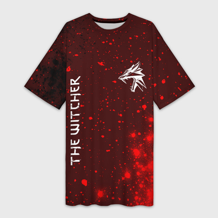 Платье-футболка 3D ВЕДЬМАК  Краски фото