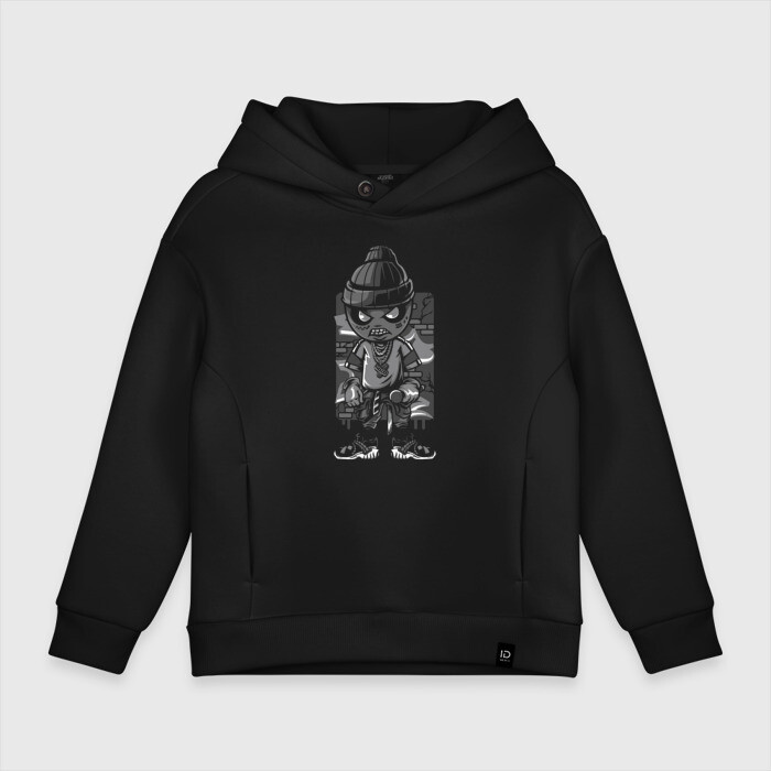 Детское худи Oversize хлопок Rap is everything to me фото