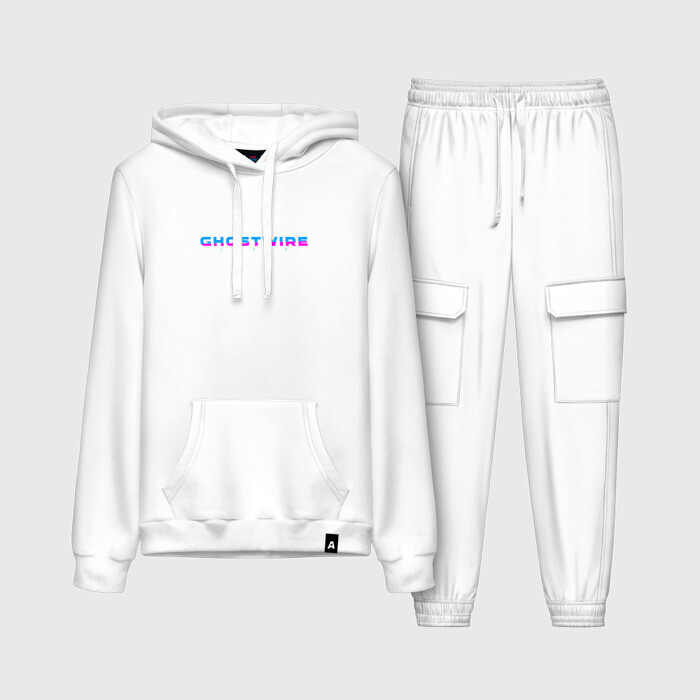Женский костюм хлопок (с толстовкой) GhostWire: Tokyo (Color Logo) фото