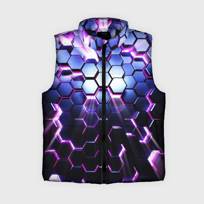 Женский жилет утепленный 3D Соты   3d фото