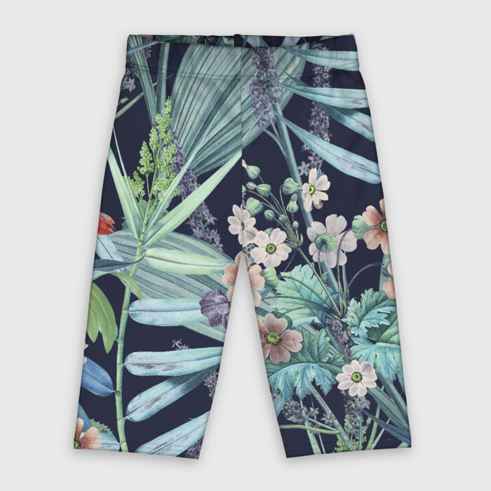 Велосипедки 3D Цветы Синие Ботанические фото