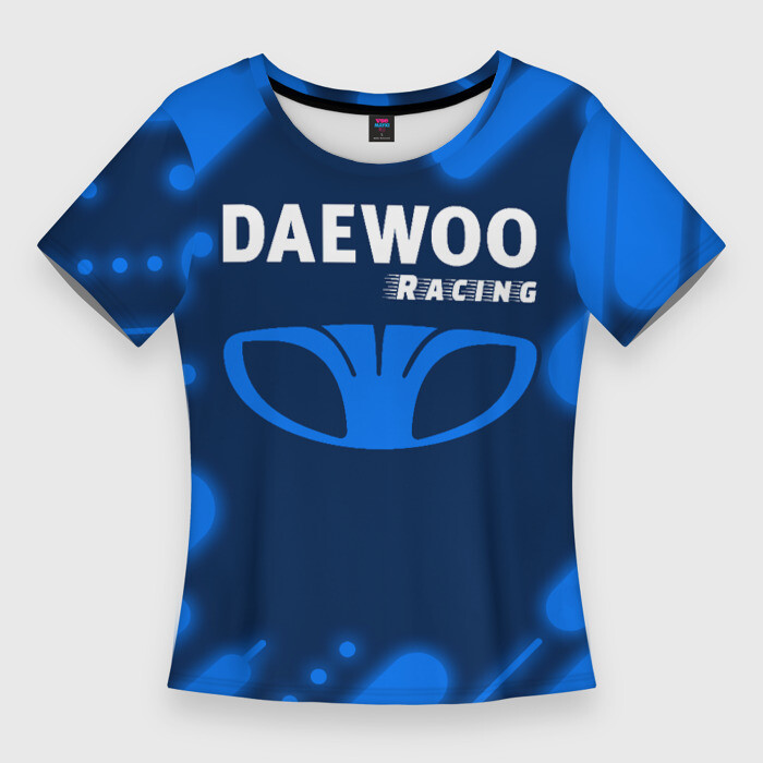 Женская футболка 3D Slim ДЭУ  Racing + Абстракция фото