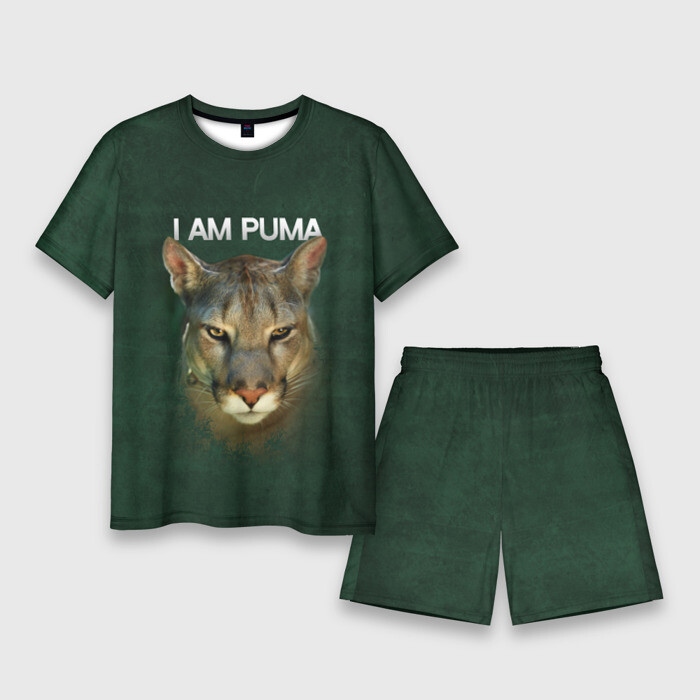 Мужской костюм с шортами 3D I am puma Messi фото