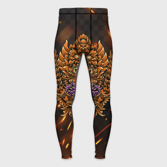 Мужские тайтсы 3D Орел в узорах фото