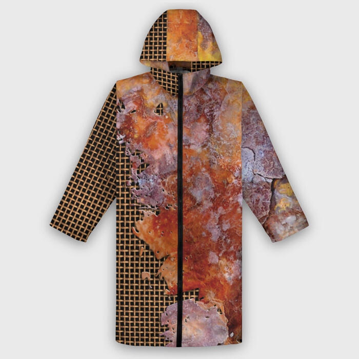 Дождевик унисекс 3D Ржавчина на сетке фото